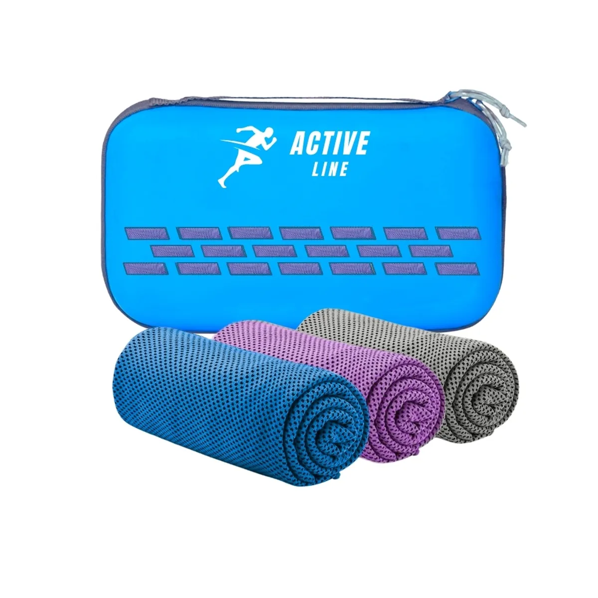 HAZ TU CLICK - Toalla Fria Microfibra Set 3 100x30 Ejercicio +estuche