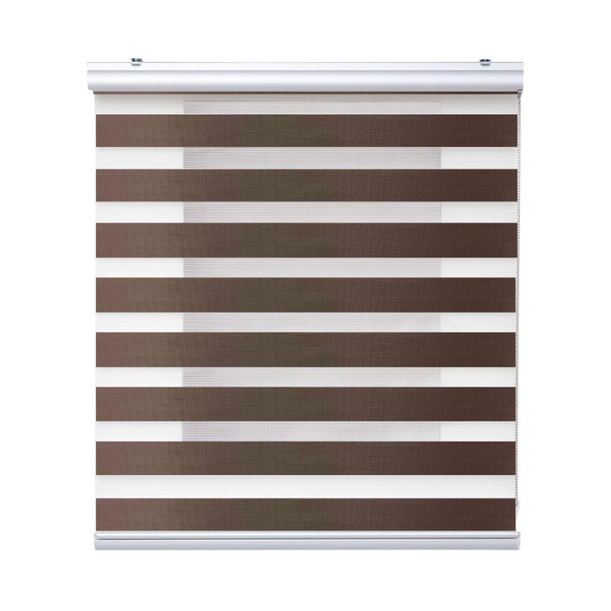 GENERICO - Cortina Roller Duo Zebra Dia Y Noche 60x200cm Chocolate
