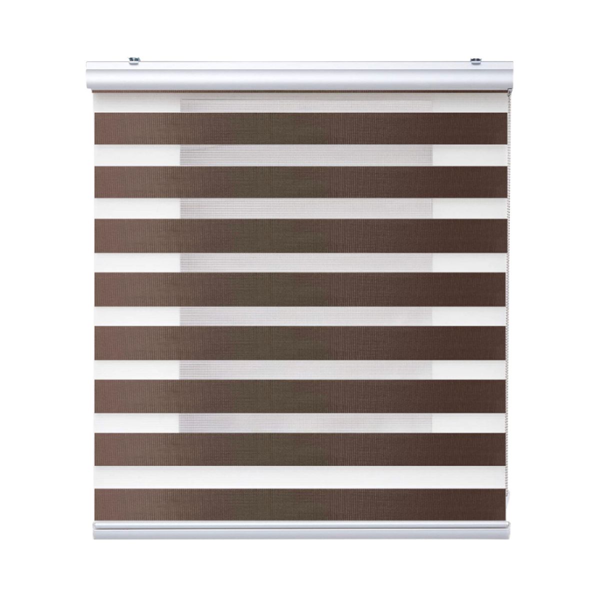 GENERICO - Cortina Roller Duo Zebra Dia Y Noche 60x200cm Chocolate