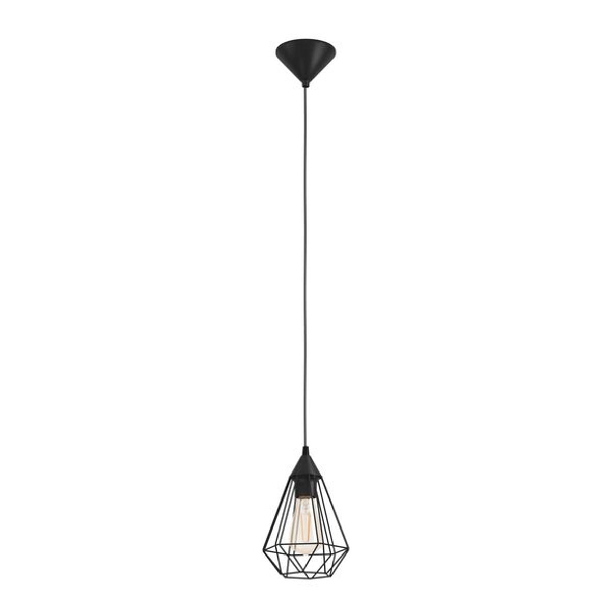 EGLO - Lámpara Colgante Tarbes Acero Negro H1100 E27 1x60w