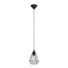 EGLO - Lámpara Colgante Tarbes Acero Negro H1100 E27 1x60w