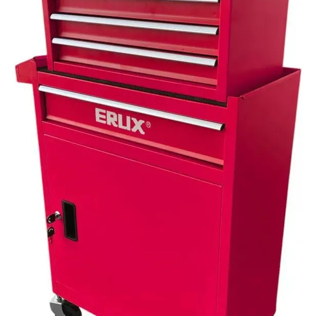 ALTERNATIVE - Gabinete Metálico  Caja Porta Herramientas Con Ruedas Rojo