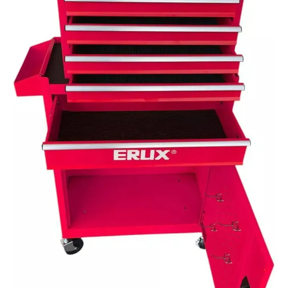 ALTERNATIVE - Gabinete Metálico  Caja Porta Herramientas Con Ruedas Rojo