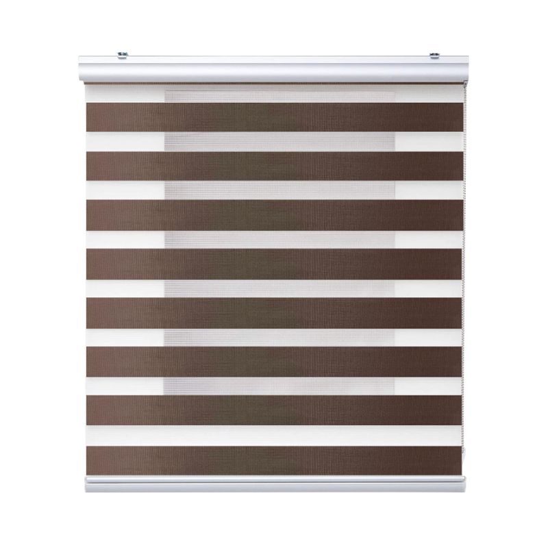 GENERICO - Cortina Roller Duo Zebra Dia Y Noche 90x200cm Chocolate