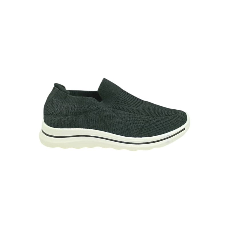 HERIEL - Zapatilla Negra Textil Mujer.