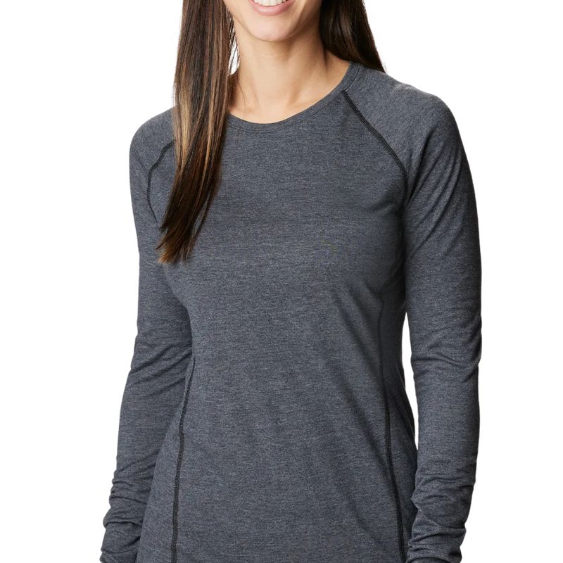 GARSIL - Camiseta Primera Capa Mujer Termica Algodon Negro Entrenamiento.-