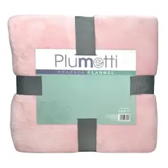PLUMETTI - Frazada Flannel 1.5 Plazas / Rosa Claro –