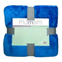 PLUMETTI - Frazada Flannel 1.5 Plazas / Azul –