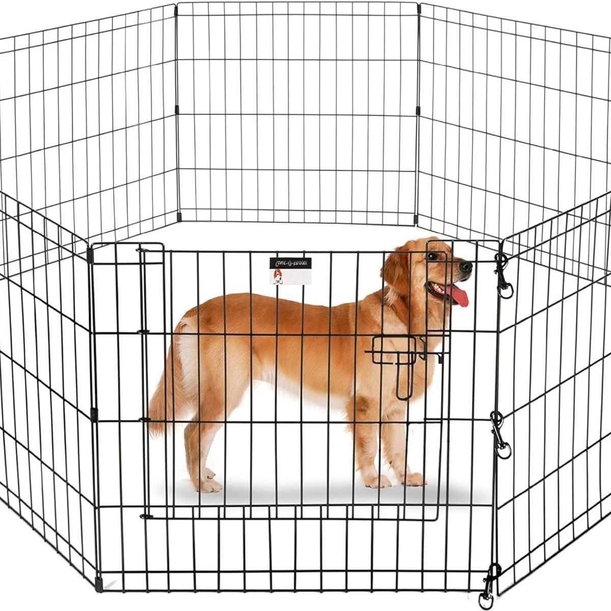 LAVANDAPET - Corral Para Mascotas Xl Jaula De Perros Gatos Plegable Metal