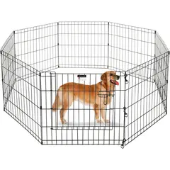 LAVANDAPET - Corral Para Mascotas Xl Jaula De Perros Gatos Plegable Metal