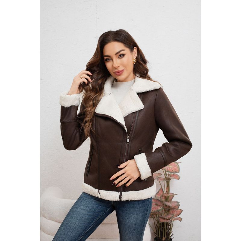 MPROPIA - Chaqueta Aviadora Mujer Cruzada Forro Interior Chiporro Tendencia 7044.