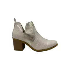 HERIEL - Botín Beige Taco Mujer.