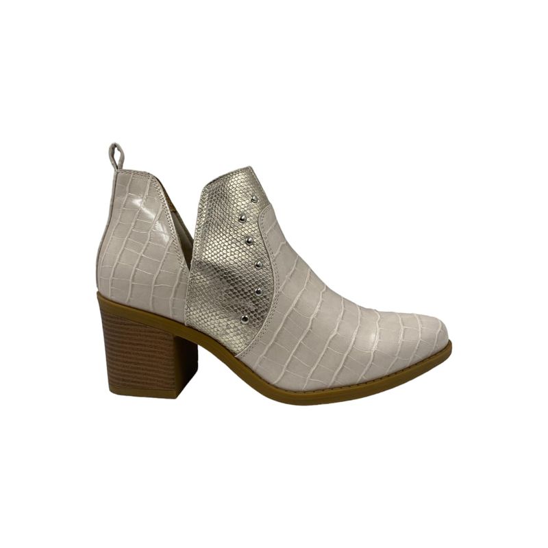 HERIEL - Botín Beige Taco Mujer.