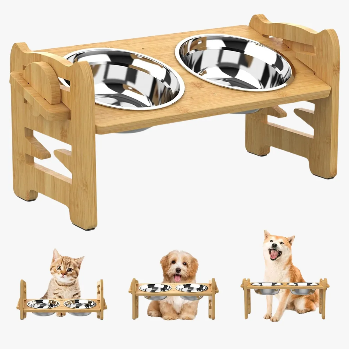 LAVANDAPET - Comedero Elevado Para Perro Gatos Perros Mascotas Bebedero