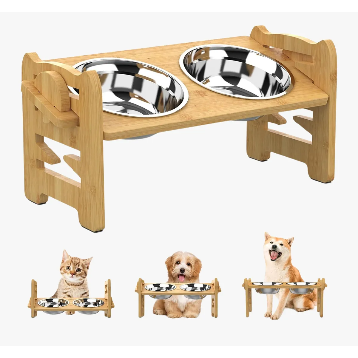 LAVANDAPET - Comedero Elevado Para Perro Gatos Perros Mascotas Bebedero