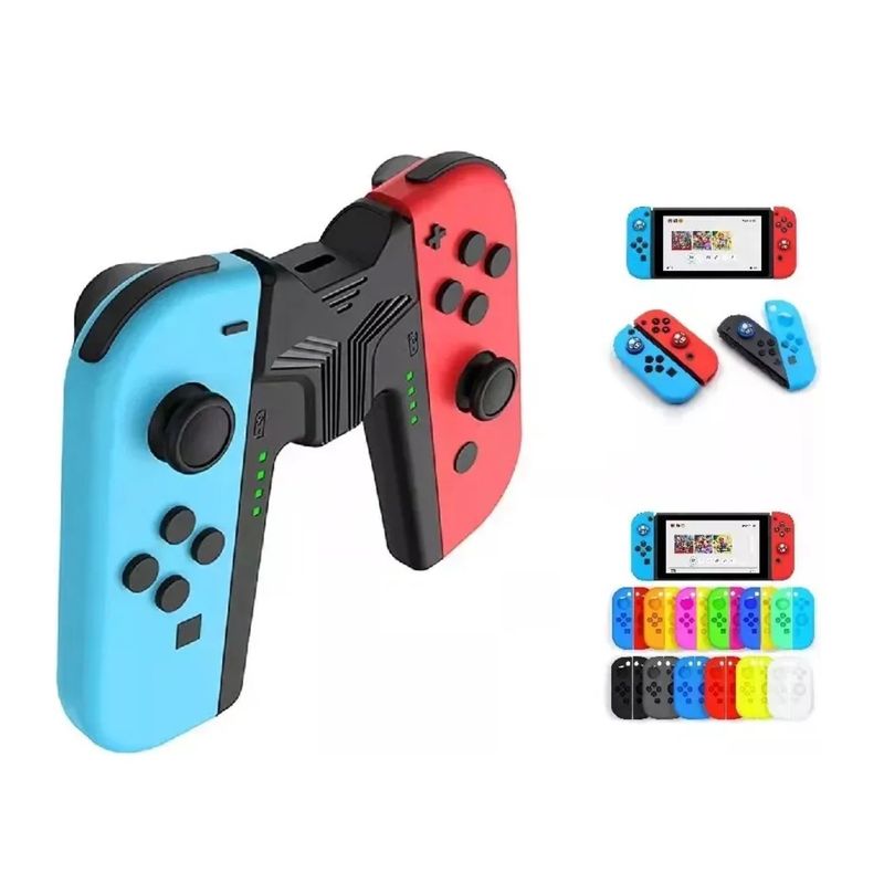 ATLAS - Carcasa Y Cargador Para Joycon Nintendo Switch