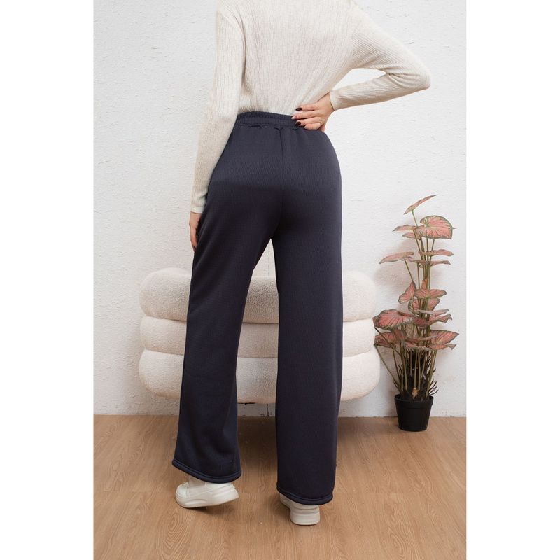 MPROPIA - Pantalón Mujer Ancho Wide Leg Forro Piel Térmico Premium 7124