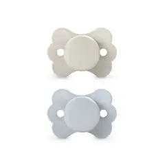 SUAVINEX - CHUPETE FISIOLÓGICO SILICONA 0-6M 2UNI BUTTERFLY BEIGE+AZUL