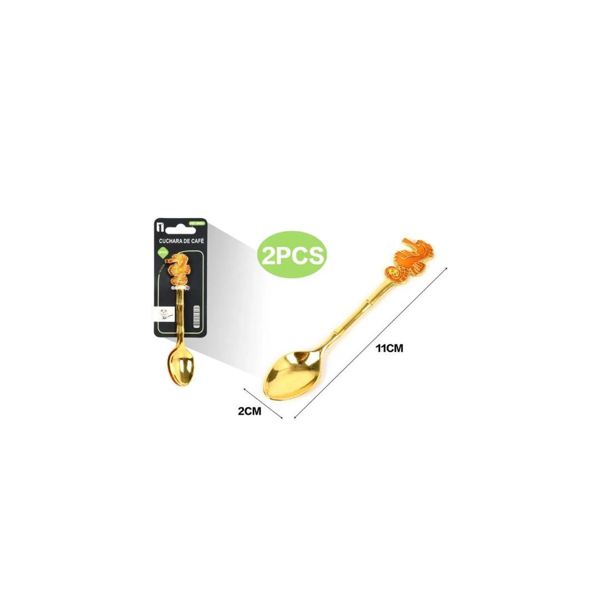 GENERICO - CUCHARA PARA CAFÉ 2PCS