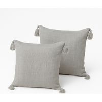 Pack 2 Fundas 45x45 cm - Gris Moderno y Borlas Chic - 615