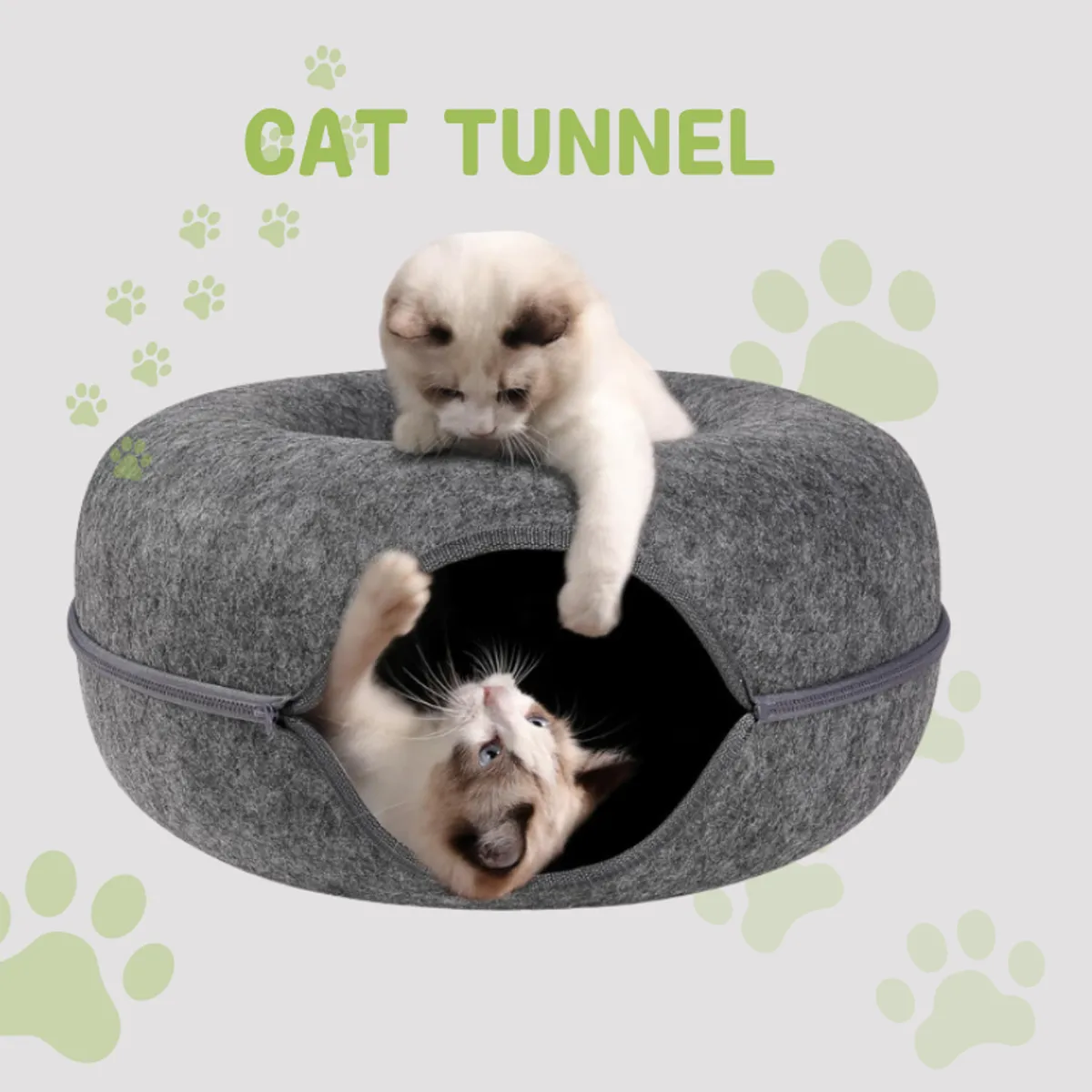 GENERICO - Cama Gatos Tunel Interactivo Anti Arañazos Diámetro 50cm