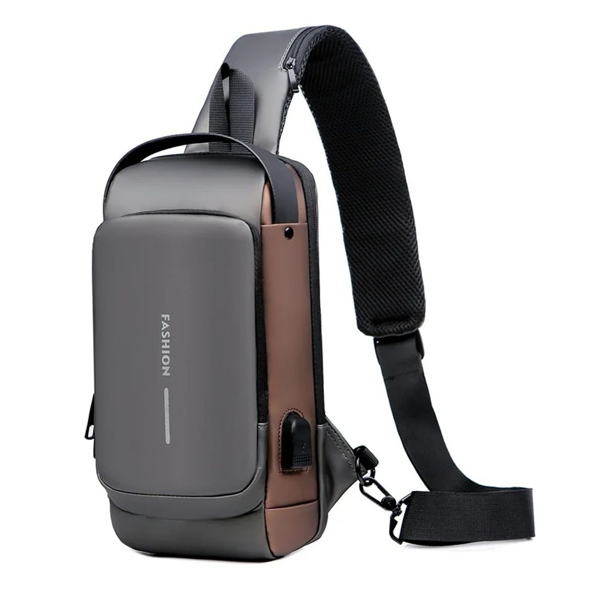 GENERICO - Bolso Banano Cruzado Impermeable Usb Riñonera Antirrobo