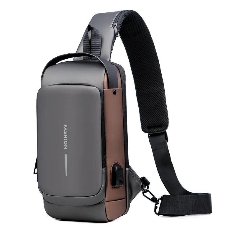 GENERICO - Bolso Banano Cruzado Impermeable Usb Riñonera Antirrobo