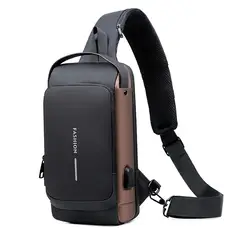 GENERICO - Bolso Banano Cruzado Impermeable Usb Riñonera Antirrobo