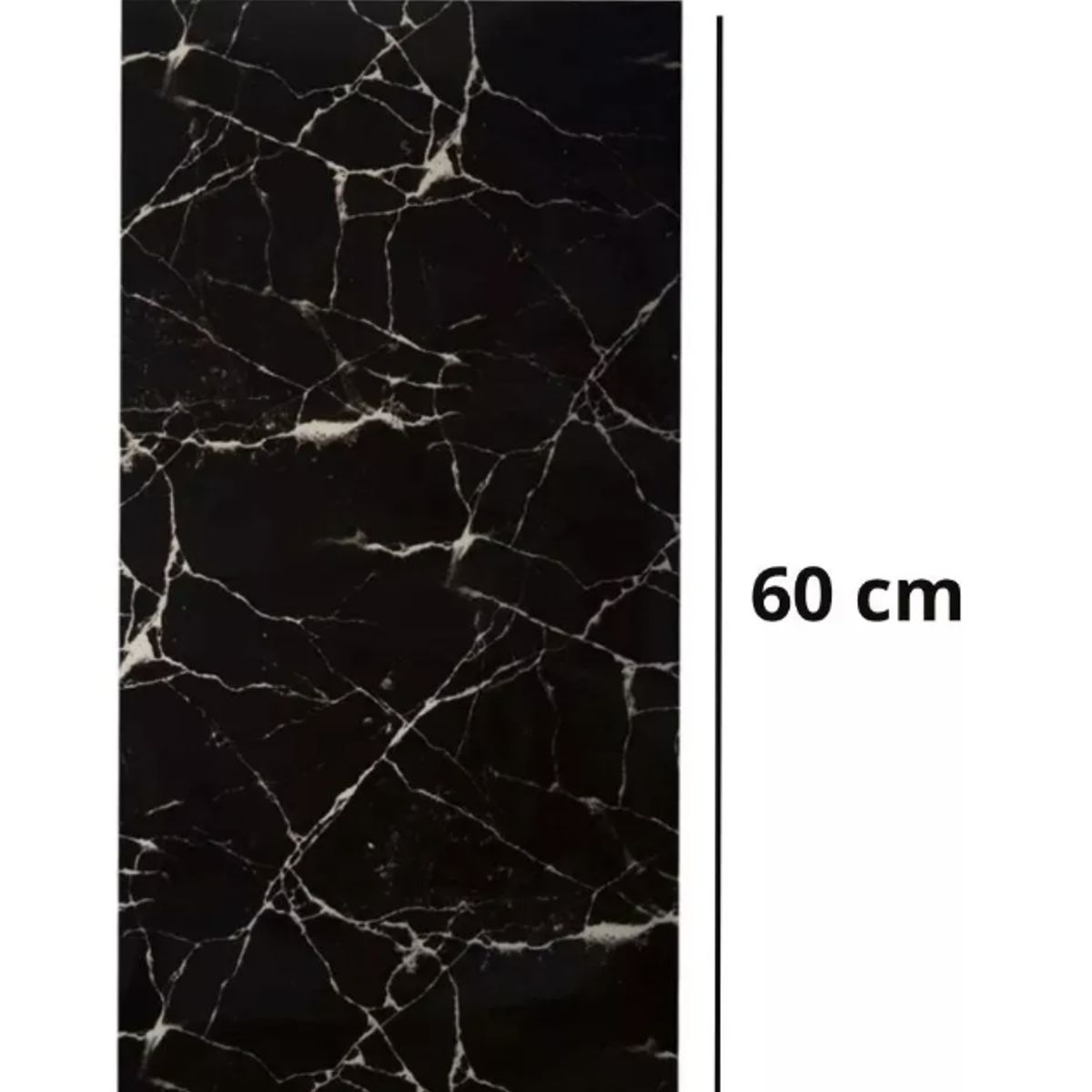 GENERICO - Pack 10 Láminas Pegatina Pared Baldosa Adhesiva Mármol 60x30 Negro