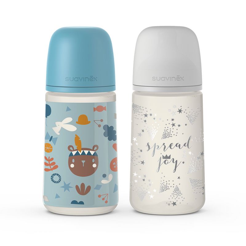 SUAVINEX - PACK 2 MAMADERAS FISIOLÓGICAS SILICONA 270 ML