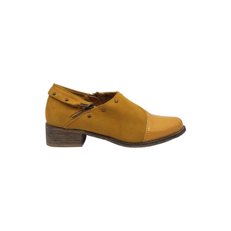 HERIEL - Zapato Amarillo Taco Bajo Mujer