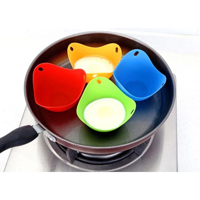 GENERICO - Pack X10 Moldes De Silicona Para Huevos Pochados Escalfados