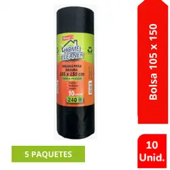 GENERICO - Bolsa De Basura Home Cleaner 105 X 150cm 10 Uni (5 Paq)