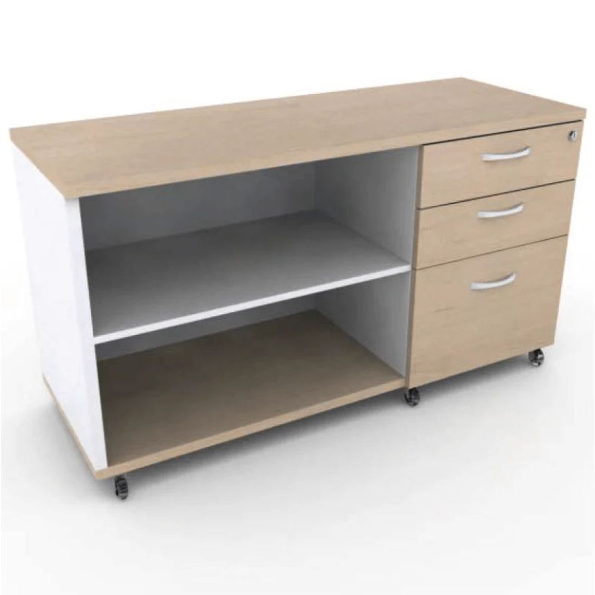 AGM - Cajonera Retorno Móvil Derecho Blanco Nogal