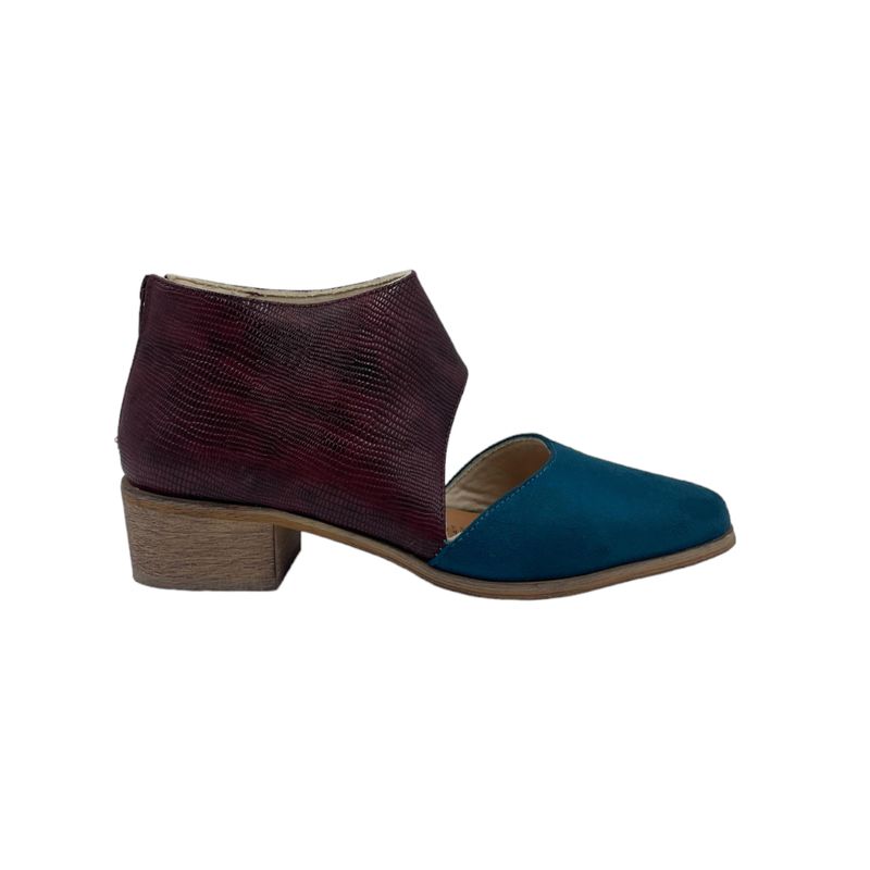 HERIEL - Zapato Azul Bajo Mujer.