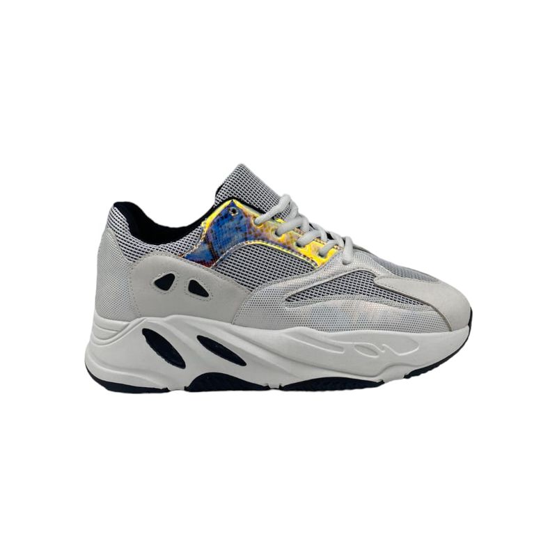HERIEL - Zapatilla Blanca Plataforma Mujer.