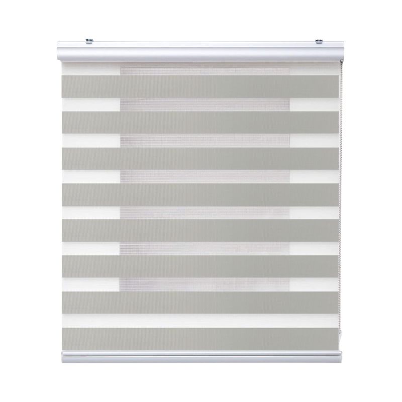 GENERICO - Cortina Roller Duo Zebra Dia Y Noche 75x200cm Gris