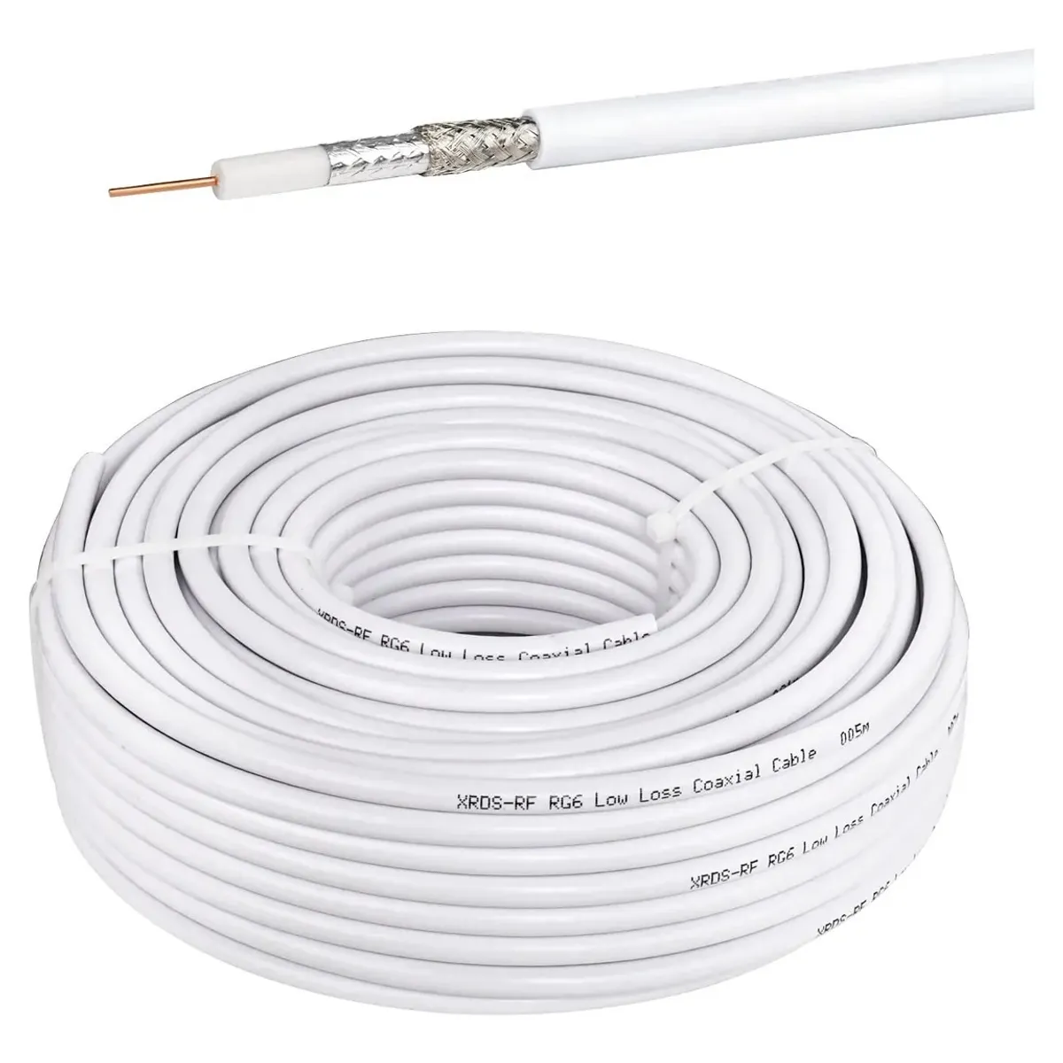 GENERICO - CABLE COAXIAL RG6 - 100 METROS