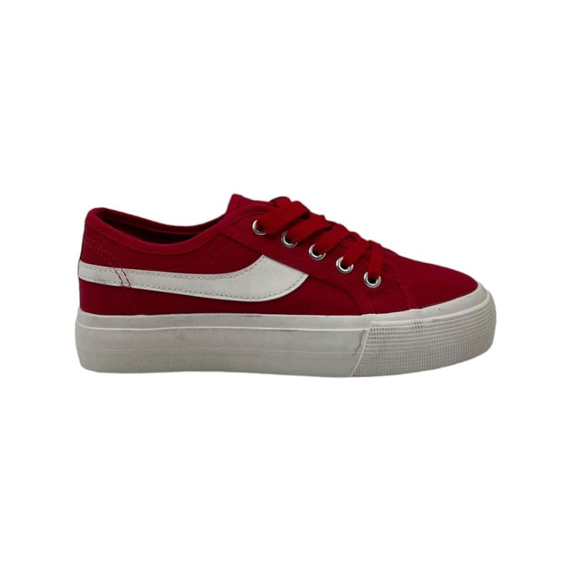 HERIEL - Zapatilla Roja Plataforma Mujer