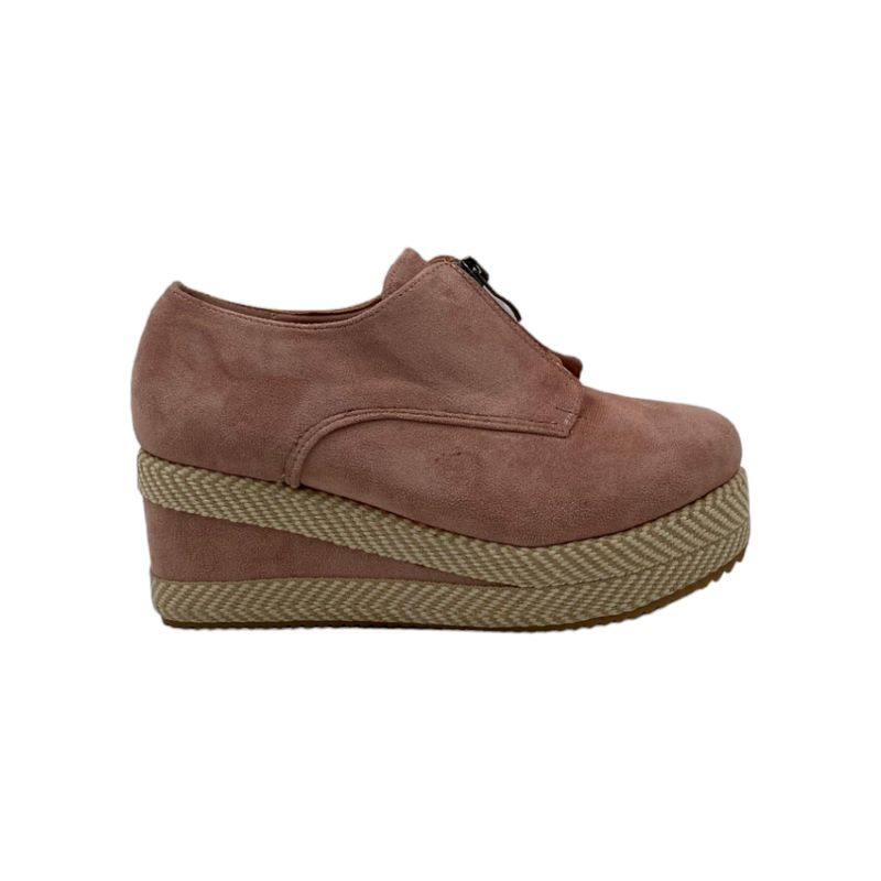 HERIEL - Zapato Panchita Rosa Gamuza
