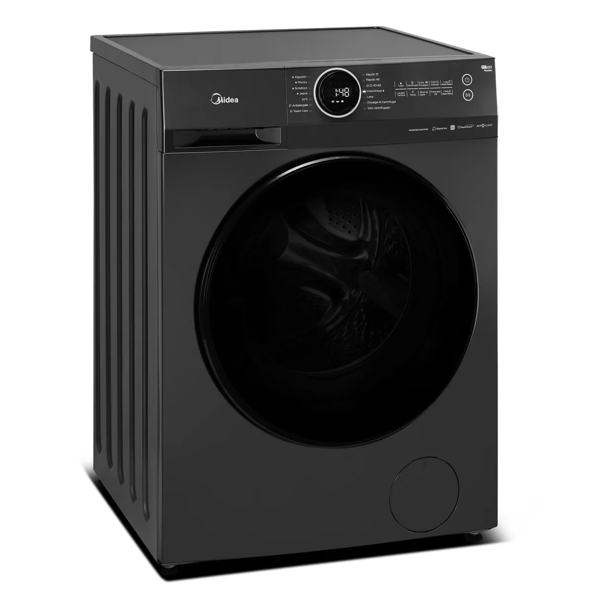 MIDEA - LAVADORA AUTOMÁTICA CARGA FRONTAL 15 KGTURBO TITANIUM MF200W150BT MIDEA