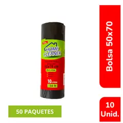 GENERICO - Bolsa De Basura Home Cleaner 50 X 70 cm 10 Uni (50 Paq)