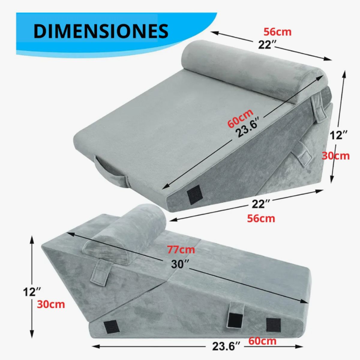 GENERICO - Almohada Lumbar Antireflujo Viscoelástica