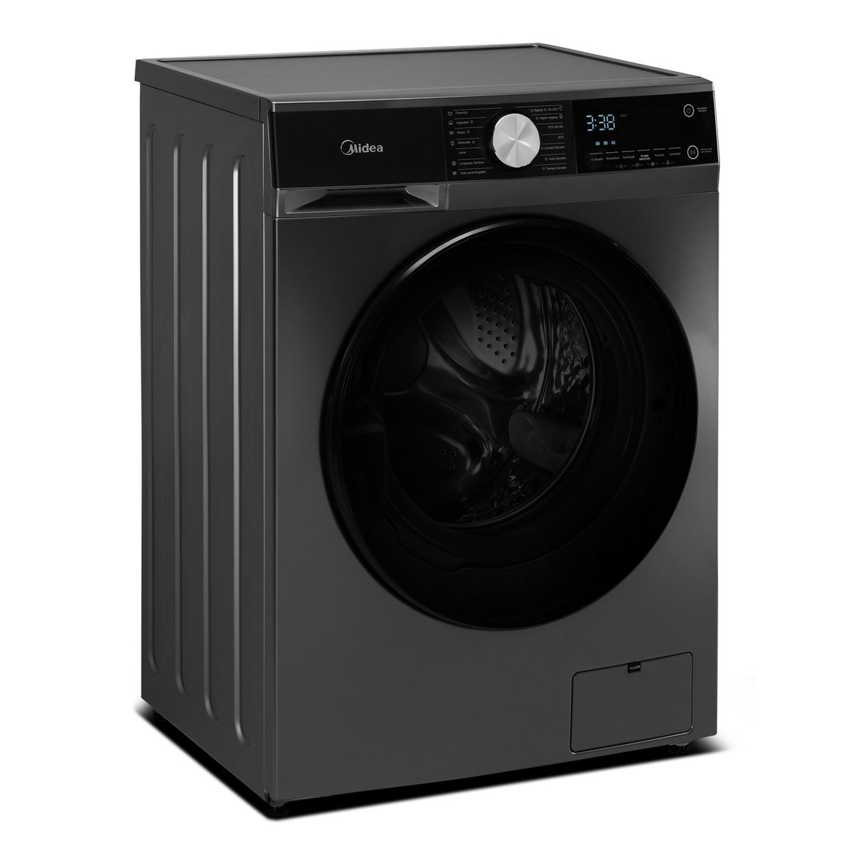 MIDEA - Lavadora Secadora Automática Carga Frontal 9, 5 / 7KG Steam Care Silver MLSF-095BS Midea