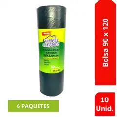 GENERICO - Bolsa De Basura Home Cleaner 90 X 120cm 10 Uni (6 Paq)