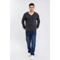 MPROPIA - Sweater Frisado Hombre Cuello V Excelente Calidad Tela Chenille 01