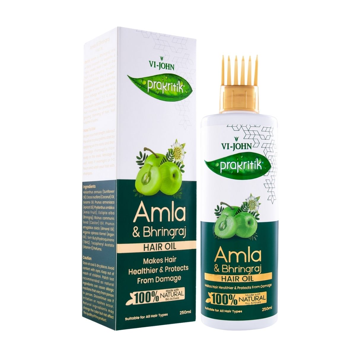 VI JOHN - Prakritik Aceite Capilar Amla y Polvo Ayurvédica 250 ml