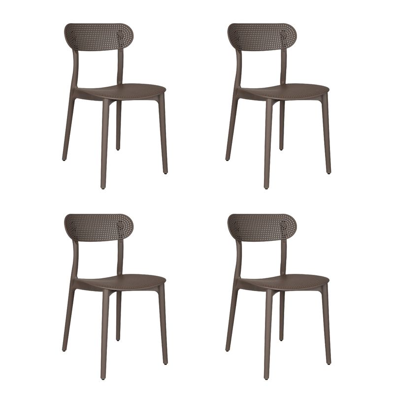 PLOS - Silla De Comedor Aprilia Set x4 Unidades Plos Terraza Cocina Comedor