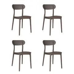PLOS - Silla De Comedor Aprilia Set x4 Unidades Terraza Cocina Comedor