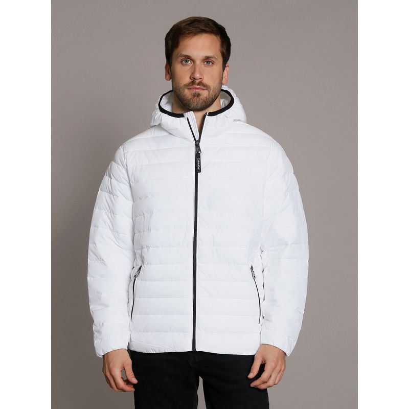 CALVIN KLEIN - Parka con Gorro Packable Blanco Calvin Klein